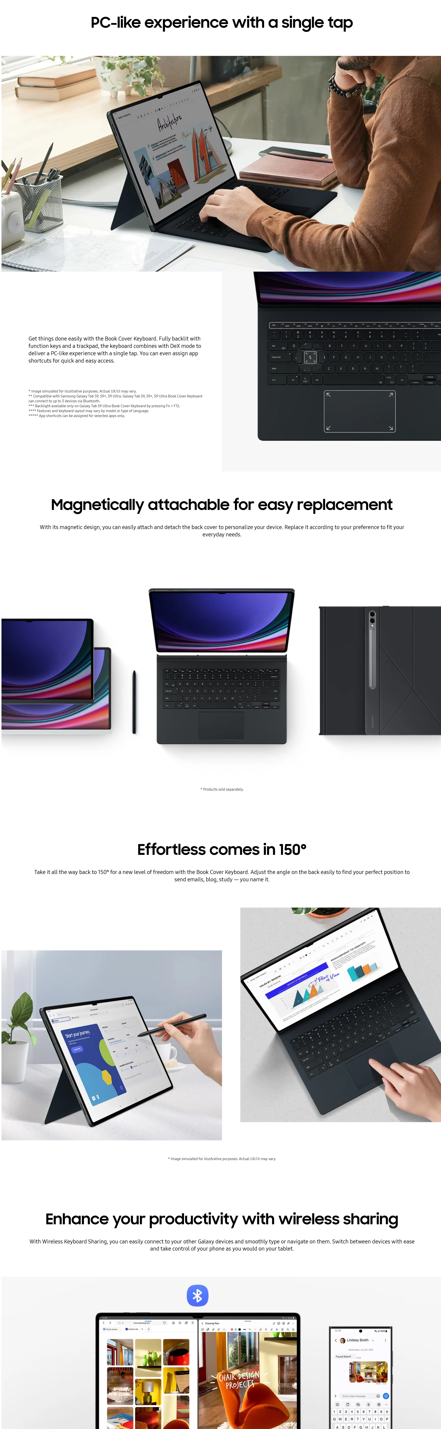 Samsung Galaxy Tab S9 Ultra Book Cover Keyboard desc