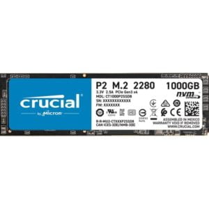 Crucial P2 1TB 3D NAND NVMe PCIe M.2 SSD Up to 2400MB/s - CT1000P2SSD8