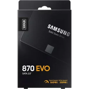 Samsung 870 Evo 2.5-inch 500GB Serial ATA III Internal SSD MZ-77E500BW