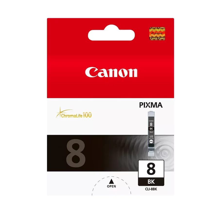 canon cli 8bk black ink cartridge product front view e1714295750509
