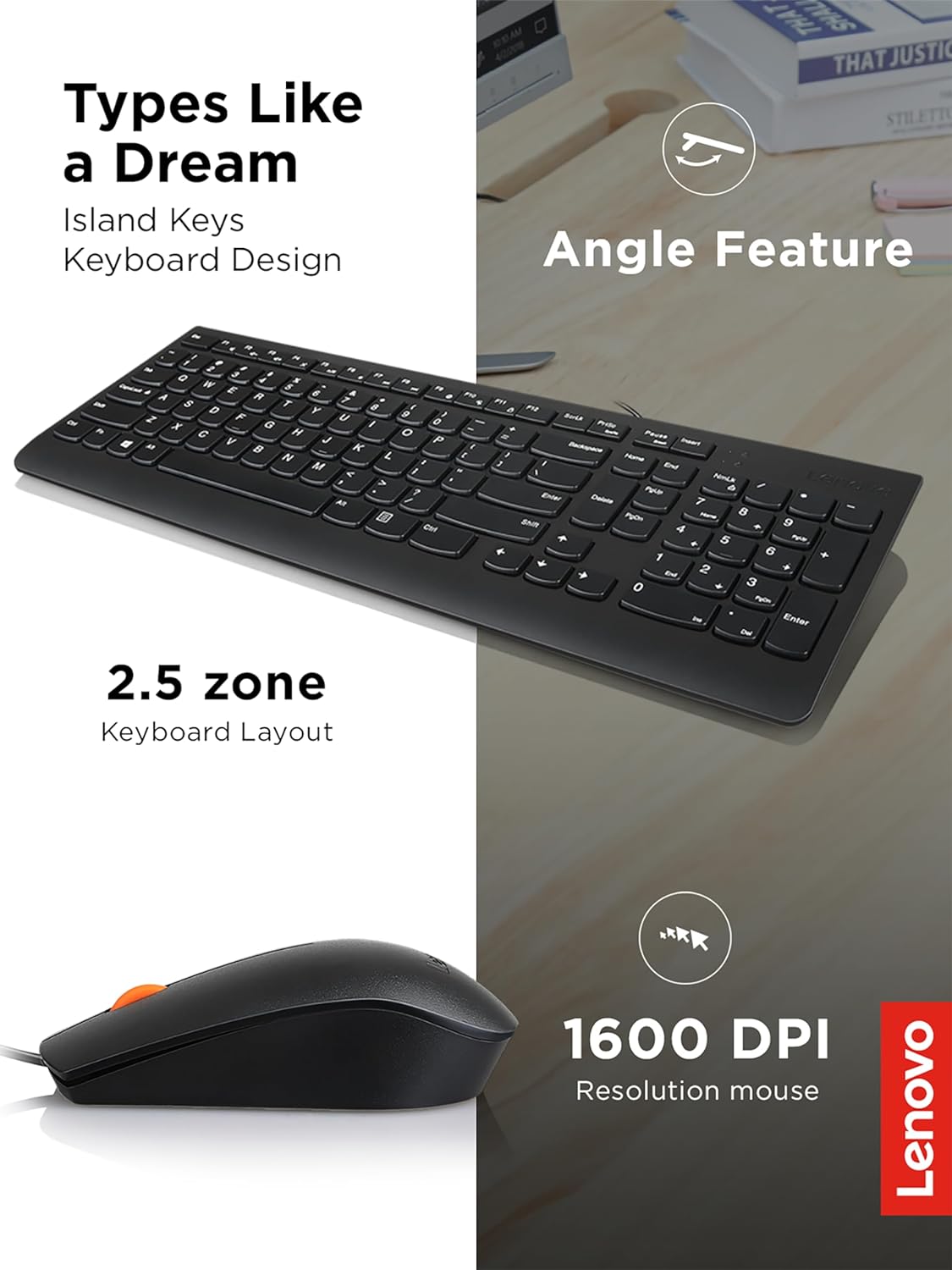 Lenovo 300 USB Combo Keyboard & Mouse - Image 5