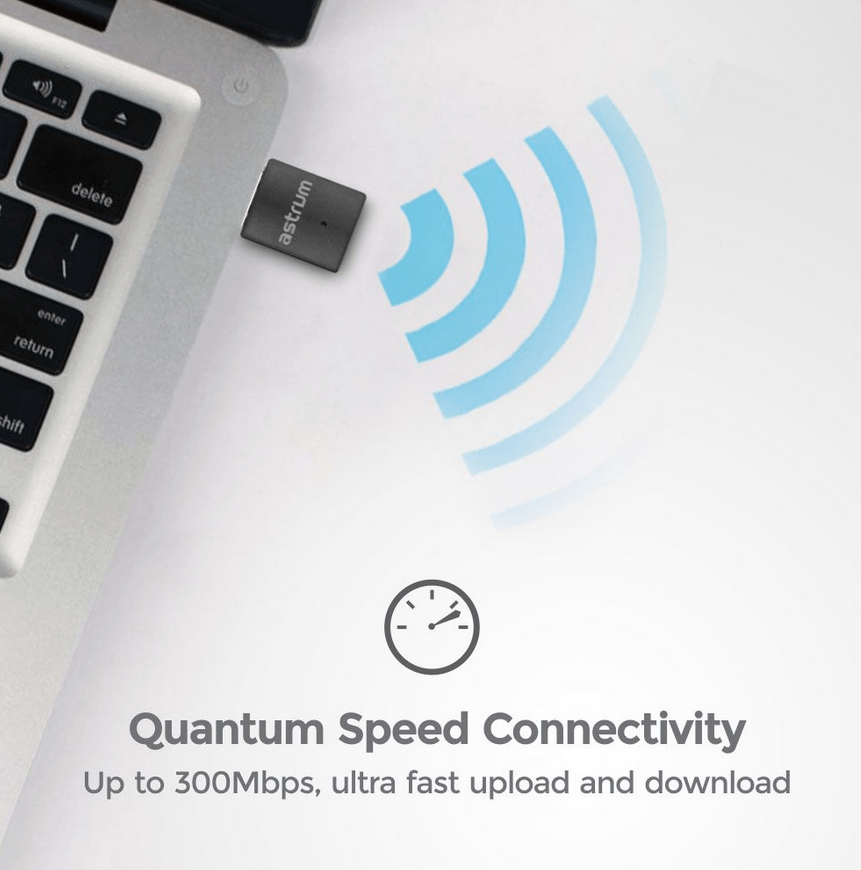 Astrum 300Mbps Nano Wi-fi Network Adapter for PC Laptop - NA300 - Image 3