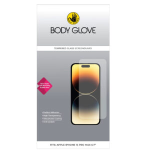 Body Glove Tempered Glass Screen Protector iPhone 15 Pro Max - Black