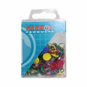Parrot Drawing Pins (Boxed Pack 100 - Assorted)