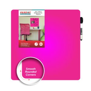 Parrot Magnetic Whiteboard Tile 355 by 355mm - Pink