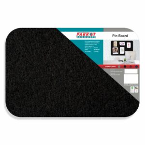 Parrot Adhesive Pin Board No Frame - 900 by 600mm - Black