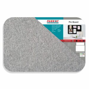 Parrot Adhesive Pin Board No Frame - 900 by 600mm - Grey