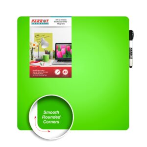Parrot Magnetic Whiteboard Tile 355 by 355mm - Green