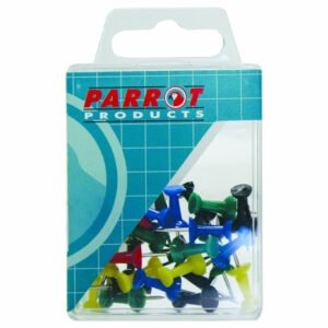 Parrot Push Pins (Boxed Pack - 30 Assorted)