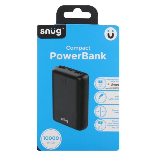 Snug Powerbank LED 10000MAH Black - Image 3