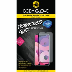 Body Glove Blue Light Tempered Glass Screenguard – Apple iPhone 13 Pro Max (Black Trim)