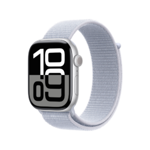 Apple Watch Series 10 GPS 46mm Silver Aluminium Case with Blue Cloud Sport Loop
